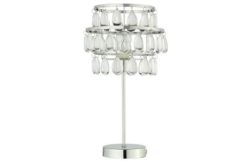 Collection Tess 3 Tier Beaded Table Lamp - Silver